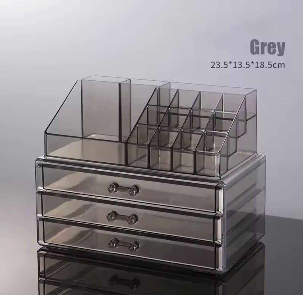 Acrylic Makeup Organizer Grey 1