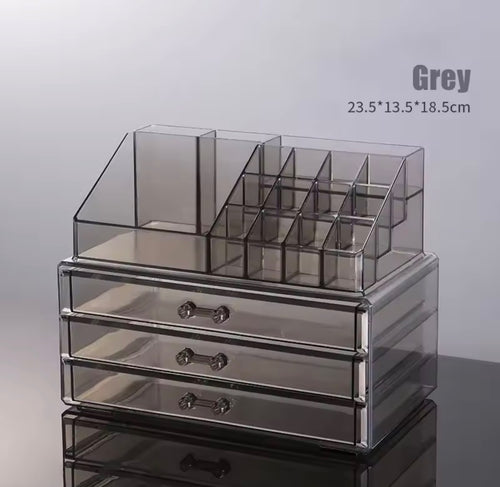Acrylic Makeup Organizer Grey 1