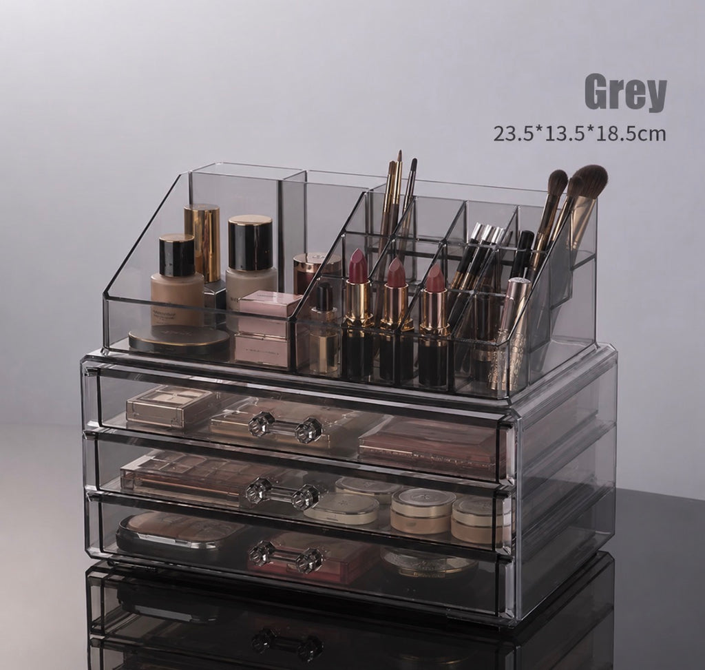 Acrylic Makeup Organizer Grey 1